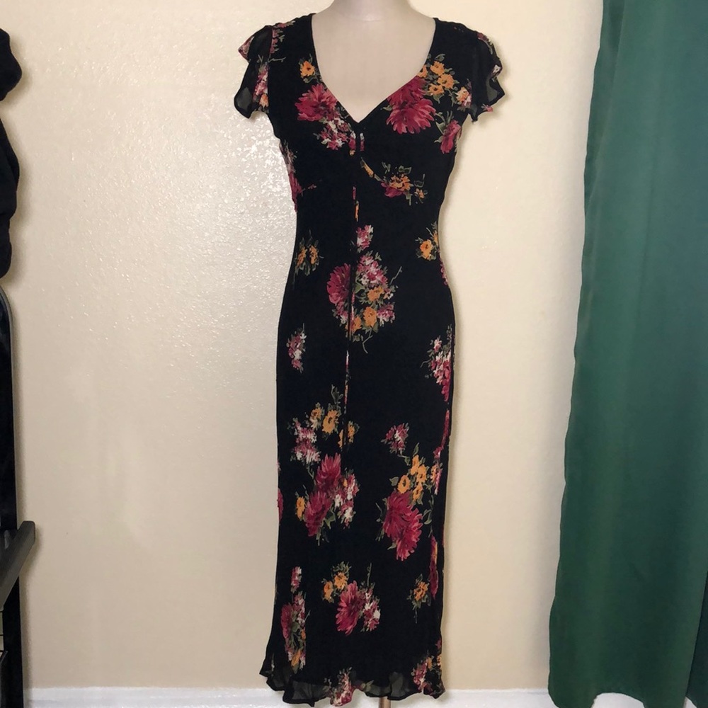 Elegant long flora dress